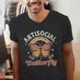 Antisocial Butterfly Tee For Introvert Men Women Girls Men's V-Neck T-Shirt Antisocial Butterfly Tee For Introvert Men Women Girls Men's V-Neck T-Shirt