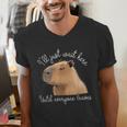 Antisocial Introvert Capybara Sarcastic Humor Men's V-Neck T-Shirt
