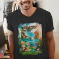 Aqua In The Skies Frutiger Aero Men's V-Neck T-Shirt Aqua In The Skies Frutiger Aero Men's V-Neck T-Shirt