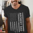 Archery Dad America US Flag Patriot Vintage Archer Men's V-Neck T-Shirt