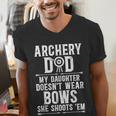 Archery Dad Dad Of An Archer Father Men's V-Neck T-Shirt