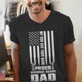 Army Dad Shirt My Son Has Your Back Proud National Guard Dad Men's V-Neck T-Shirt