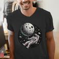 Astronaut Aesthetic Holding Moon Balloon Planets Introvert Men's V-Neck T-Shirt Astronaut Aesthetic Holding Moon Balloon Planets Introvert Men's V-Neck T-Shirt