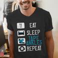 Athletic Trainer Eat Sleep Tape Ankles Graduation Men's V-Neck T-Shirt