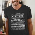 I Get My Attitude From My Freaking Awesome Dad Father's Day Men's V-Neck T-Shirt I Get My Attitude From My Freaking Awesome Dad Father's Day Men's V-Neck T-Shirt