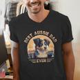 Aussie DAD Australian Shepherd Men's V-Neck T-Shirt Aussie DAD Australian Shepherd Men's V-Neck T-Shirt