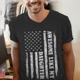 Awesome Like My Daughter Men For Dad Fathers Day Men's V-Neck T-Shirt