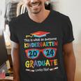 Awesome Kindergarten Graduate Looks Like 2024 Graduation Men's V-Neck T-Shirt