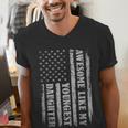 Awesome Like My Youngest Daughter Men For Dad Men's V-Neck T-Shirt