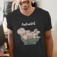 Awkward Turtle Upside Down Witty Comical Introvert Men's V-Neck T-Shirt Awkward Turtle Upside Down Witty Comical Introvert Men's V-Neck T-Shirt