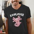 Axolovert Axolotl Humor Salamander Introvert Men's V-Neck T-Shirt