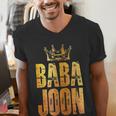 Baba Joon Persian Dad Iran Quote Iranian Fathers Day Men's V-Neck T-Shirt