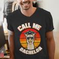 Bachelor Graduation For University Degree Party Llama Men's V-Neck T-Shirt