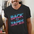 Back To Tapes Retro 80s Cassette Mixtape Nostalgia Men's V-Neck T-Shirt