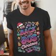 Back To-The 80 s Christmas Retro Cassette Boombox Nostalgia Men's V-Neck T-Shirt