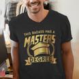 This Badass Has a Masters Degree College Graduation Men's V-Neck T-Shirt
