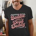 Baddie With A Dead Daddy Men's V-Neck T-Shirt