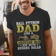 Ball Python Dad With Bigger Balls Snake Ball Python Men's V-Neck T-Shirt
