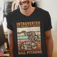 Ball Python Snake Introvert Ball Python Men's V-Neck T-Shirt