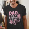 Ballerina Bday Dance Dad Of The Birthday Girl Ballet Dancer Men's V-Neck T-Shirt