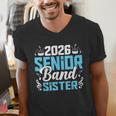 Band Senior Sister Class Of 2026 Senior Band Graduation Men's V-Neck T-Shirt