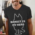 Bandit Is My Hero Kid's Show Dad Dog Men's V-Neck T-Shirt