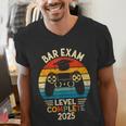 Bar Exam Level Complete 2025 Lawyer Law School Graduation Men's V-Neck T-Shirt