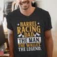 Barrel Racing Dad Horse Barrel Racer Men's V-Neck T-Shirt