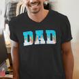 Baseball Dad Ice Cream Drip Happy Fathers Day Men's V-Neck T-Shirt