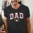 Baseball Dad Shirt Baseball Player Game Day Father's Day Men's V-Neck T-Shirt