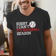 Baseball Mom Dad Sorry I Can'T It'S Baseball Season Men's V-Neck T-Shirt Baseball Mom Dad Sorry I Can'T It'S Baseball Season Men's V-Neck T-Shirt