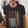 Basketball Dad USA US Flag Basketball Men Men's V-Neck T-Shirt Basketball Dad USA US Flag Basketball Men Men's V-Neck T-Shirt