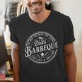 BBQ Grilling Dad Smoking Meat Barbecue Gag Pit Master Father Men's V-Neck T-Shirt