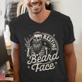 Bearded Dad Daddy Papa Father’s Day Resting Beard Face Men's V-Neck T-Shirt
