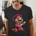 Bearded Dragon Graduation Kindergarten Elementary Girl Boy Men's V-Neck T-Shirt