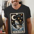 Bearded Dragon Tarot Card Beardie Mom Beardie Dad Men Women Men's V-Neck T-Shirt