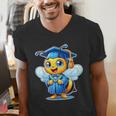 Bee Graduation Cute Kindergarten Elementary High School Men's V-Neck T-Shirt
