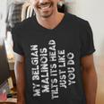 Belgian Malinois Mom Dad Dog Lover Women Men Kids Men's V-Neck T-Shirt