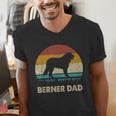 Berner Dad For Men Bernese Mountain Dog Vintage Dad Men's V-Neck T-Shirt Berner Dad For Men Bernese Mountain Dog Vintage Dad Men's V-Neck T-Shirt
