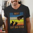 Best Cat Dad Ever Fist Bump For Fur Daddies Men Women Girls Kids Men's V-Neck T-Shirt
