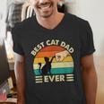 Best Cat Dad Ever Cat Lover Kitten Owner Kitty Men's V-Neck T-Shirt