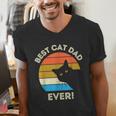 Best Cat Dad Ever Men Men's V-Neck T-Shirt