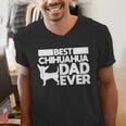 Best Chihuahua Dad Ever t Shirt For Men Dog Father Gift Idea Men's V-Neck T-Shirt