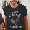 Best Cluckin' Dad Ever Father's Day Chicken Farm Shirt Men's V-Neck T-Shirt