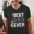 Best Dad Ever Guitarist Father D-A-D Chord Guitar Men's V-Neck T-Shirt