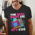 The Best Dads Are 80s Kids 80s Dad Nostalgia Men's V-Neck T-Shirt