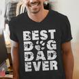 Best Dog Dad Ever Shirt Dog Father Men Women Girls Kids Men's V-Neck T-Shirt