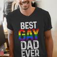 Best Gay Dad Ever LGBTQ Men's V-Neck T-Shirt