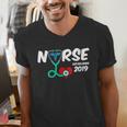 Best Nurse Graduation- RN Nurse Established 2019 LPN Men's V-Neck T-Shirt