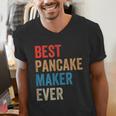Best Pancake Maker Ever Baking For Baker Dad Or Mom Men's V-Neck T-Shirt Best Pancake Maker Ever Baking For Baker Dad Or Mom Men's V-Neck T-Shirt
